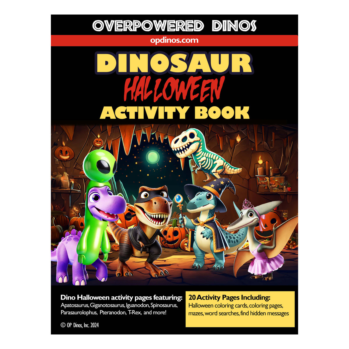 Dino Halloween Activity Book